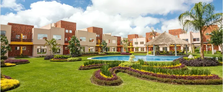 Amplias áreas verdes en Residencial Los Sauces Sur, Emiliano Zapata, Morelos
