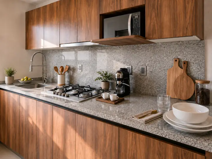 Cocina equipada de Casa Citrino en Santa Fe Lifestyle
